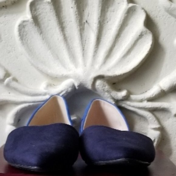 Two Toned Blue Suede D'orsay Flats NWT - Picture 5 of 7